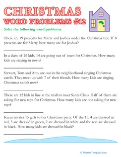 Christmas Word Problems #12