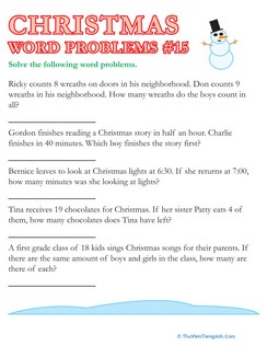 Christmas Word Problems #15