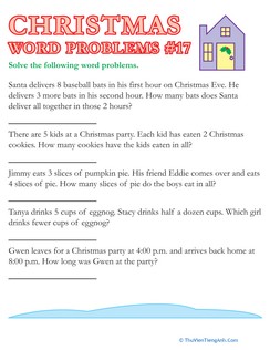 Christmas Word Problems #17