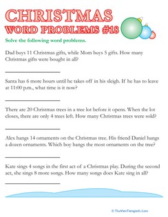 Christmas Word Problems #18