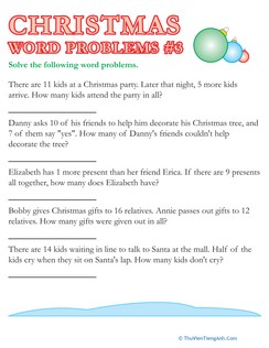 Christmas Word Problems #3