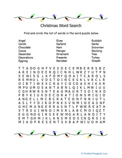 Christmas Season Word Search