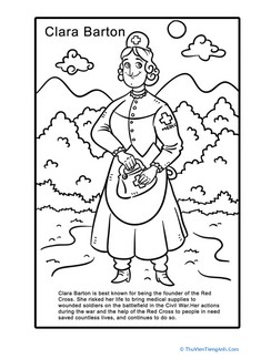 Clara Barton Coloring Page