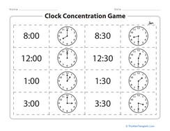 Clock Concentration Game