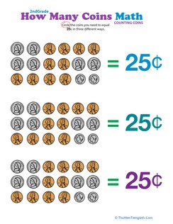How Many Coins Make 25 Cents?