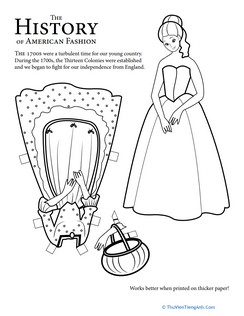 Colonial Paper Doll: Girl