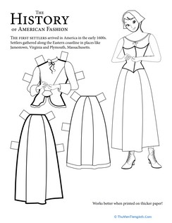 Pilgrim Paper Doll