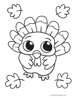Baby Turkey Coloring Page
