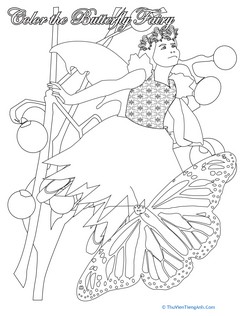 Color the Butterfly Fairy