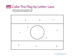 Make a Color-by-Letter Flag: Laos