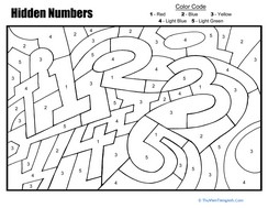 Coloring by Numbers: Hidden Numbers