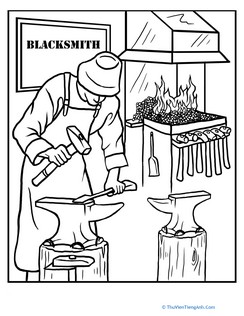 Blacksmith Coloring Page