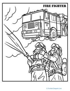 Firefighter Coloring Page