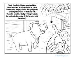 Charlotte’s Web Coloring Page