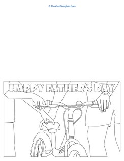 Color a Father’s Day Card: Riding Bikes
