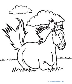 Color the Galloping Horse
