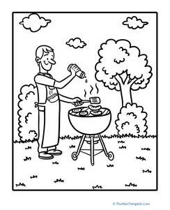 BBQ Coloring Page