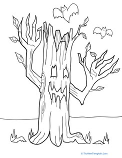 Color the Haunted Tree