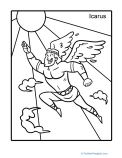 Icarus Coloring Page