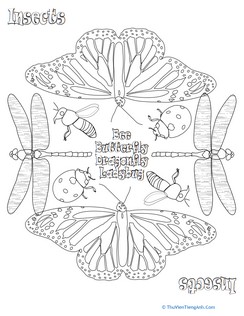 Color a Mandala: Insects