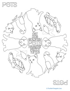 Pets Coloring Page