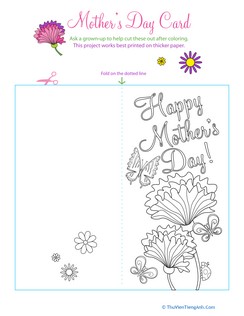 Color a Mother’s Day Greeting Card