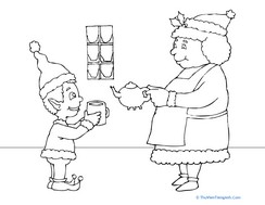 Mrs. Claus Coloring Page