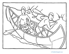 A Canoe Adventure Coloring Page