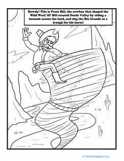 Pecos Bill Coloring Page