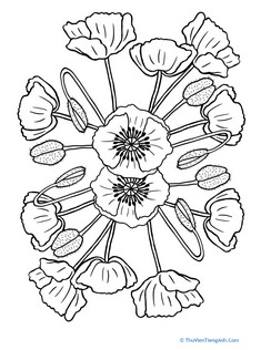 Poppy Coloring Page
