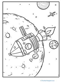 Spacecraft Coloring Page