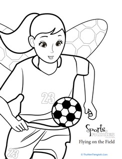 Color the Sports Fairy: Soccer
