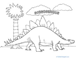 Color the Stegosaurus