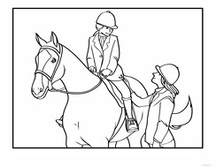 Equestrian Coloring Page