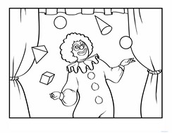Color the Juggling Clown