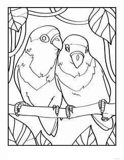 Color the Lovebirds