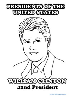 Bill Clinton Coloring Page