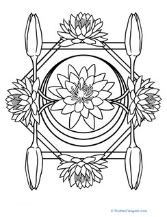Flower Mandala: Water Lily
