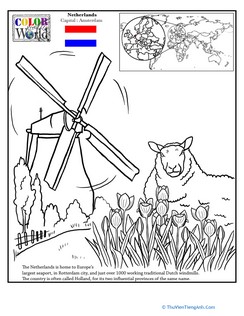 The Netherlands Coloring Page