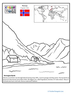 Norway Coloring Page