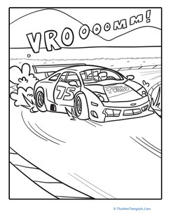 Color the Zooming Race Car