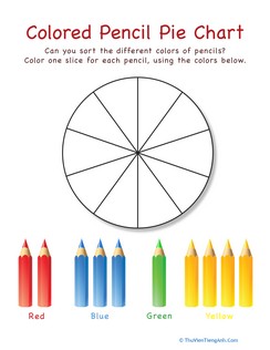 Pie Chart Practice: Colored Pencils