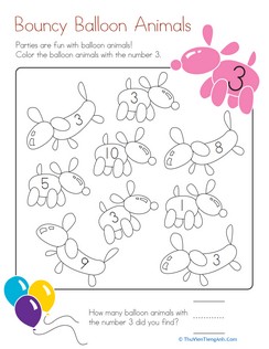 Number 3 coloring Page