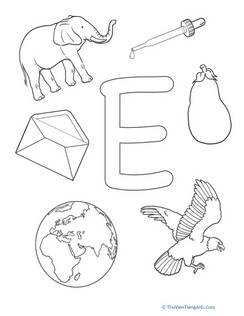 Coloring! E is for…