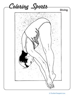 High Diver Coloring Page