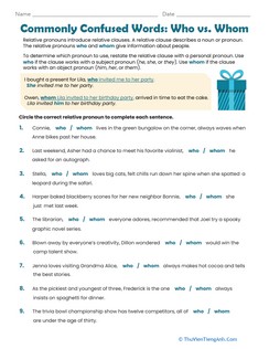 Commonly Confused Words: Who vs. Whom