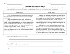 Compare and Contrast Myths