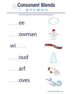 Consonant Blends: Winter