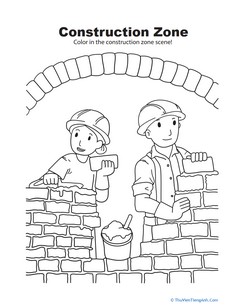 Construction Coloring Page