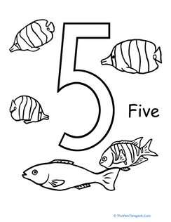 Count and Color: Five Fish